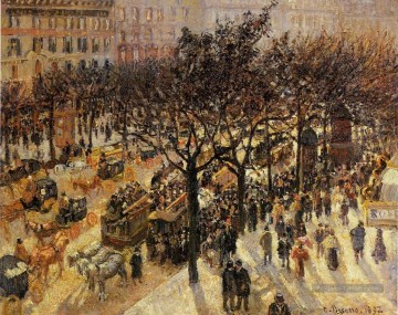 Camille Pissarro œuvres - boulevard des italiens après midi 1897 Camille Pissarro